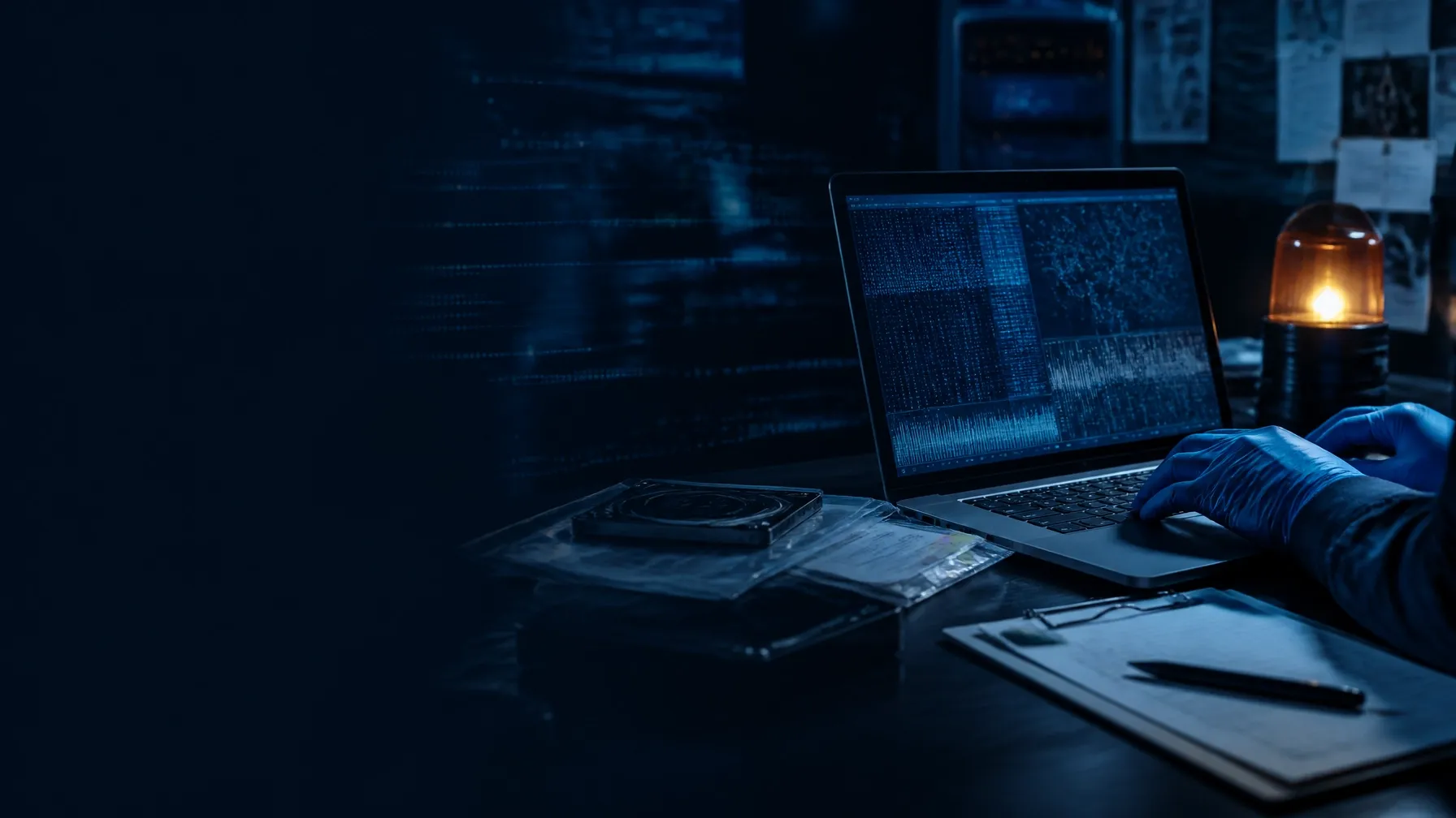 Revisión forense de evidencia digital en un laboratorio